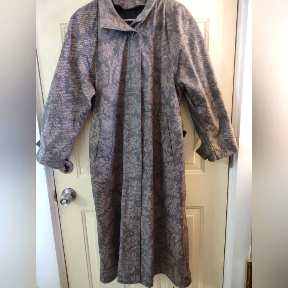 Woman's London Fog Floral Overcoat/ Raincot - image 1